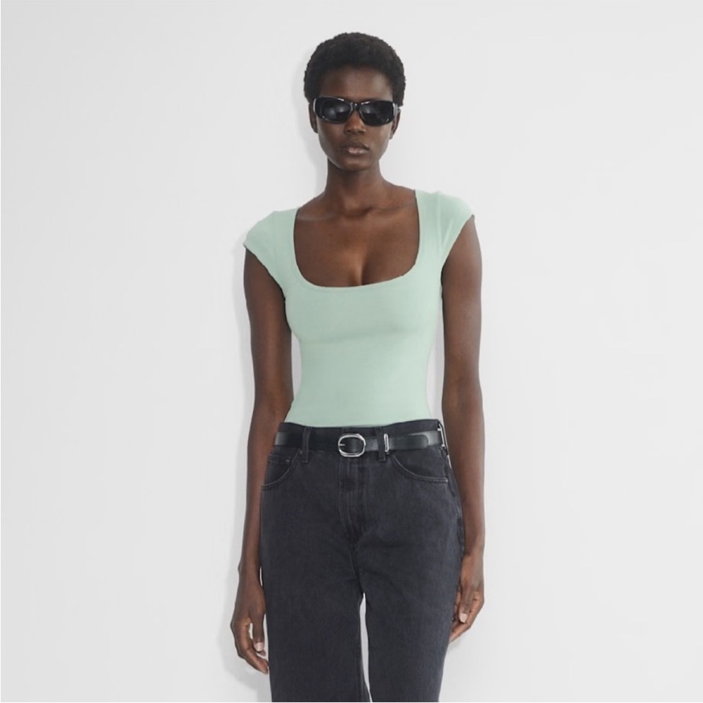 Aritzia Sage Green Contour Top NWT